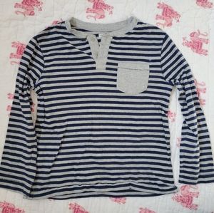 Crazy 8 long-sleeved striped Henley tee